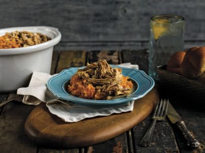 Slow Cooked Pork with Mashed Sweet potatoes