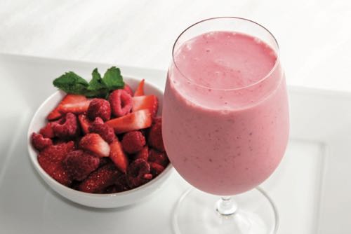 Raspberry-Strawberry Yogurt Smoothie