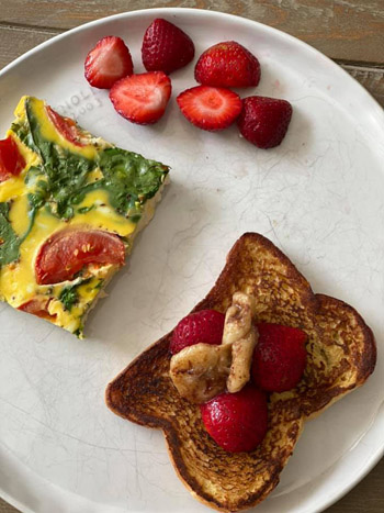 Breakfast Frittata with French Toast