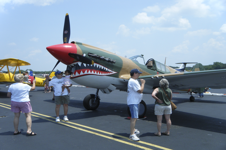 Fighter airplane at Easton Airport Day